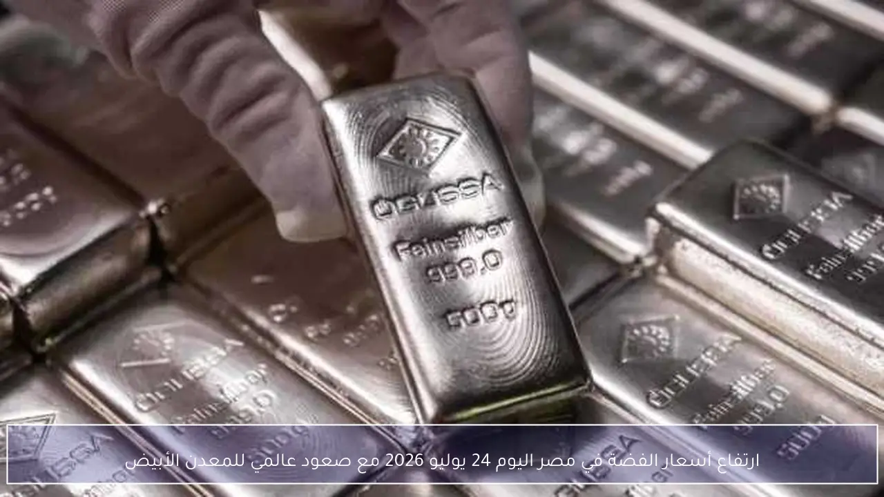 ارتفاع أسعار الفضة في مصر اليوم 24 يوليو 2026 مع صعود عالمي للمعدن الأبيض