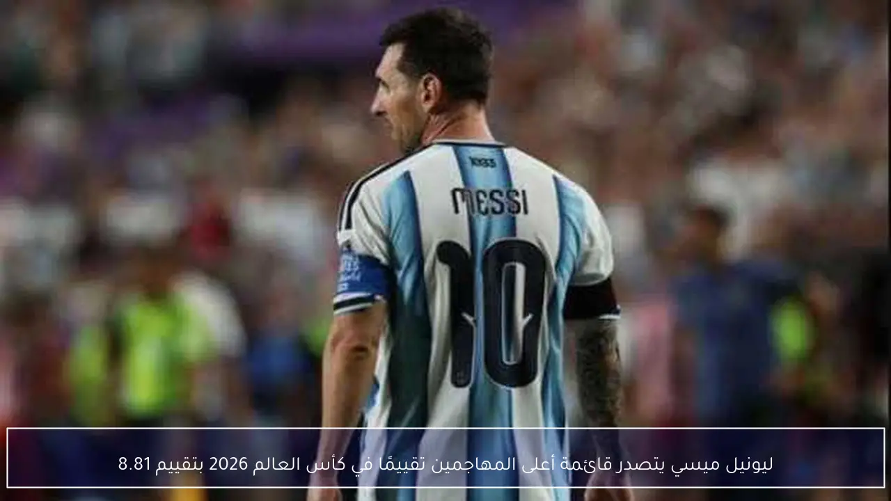 ليونيل ميسي يتصدر قائمة أعلى المهاجمين تقييمًا في كأس العالم 2026 بتقييم 8.81