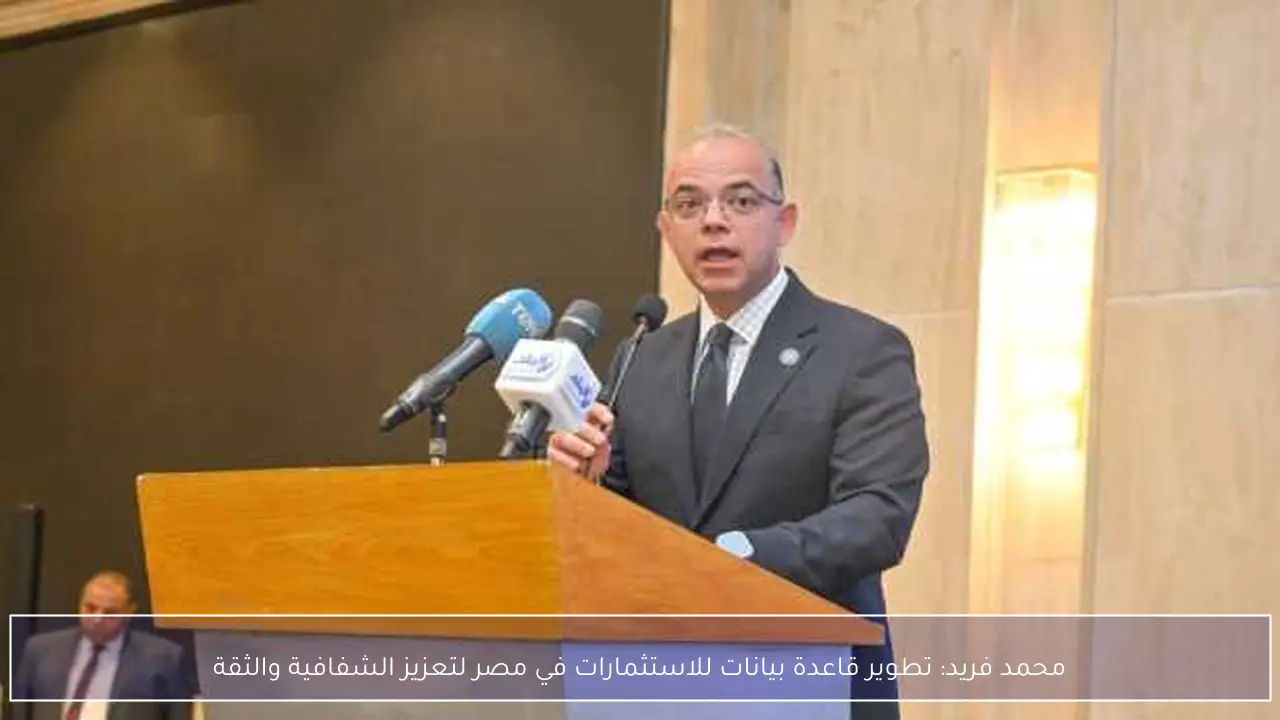 محمد فريد: تطوير قاعدة بيانات للاستثمارات في مصر لتعزيز الشفافية والثقة